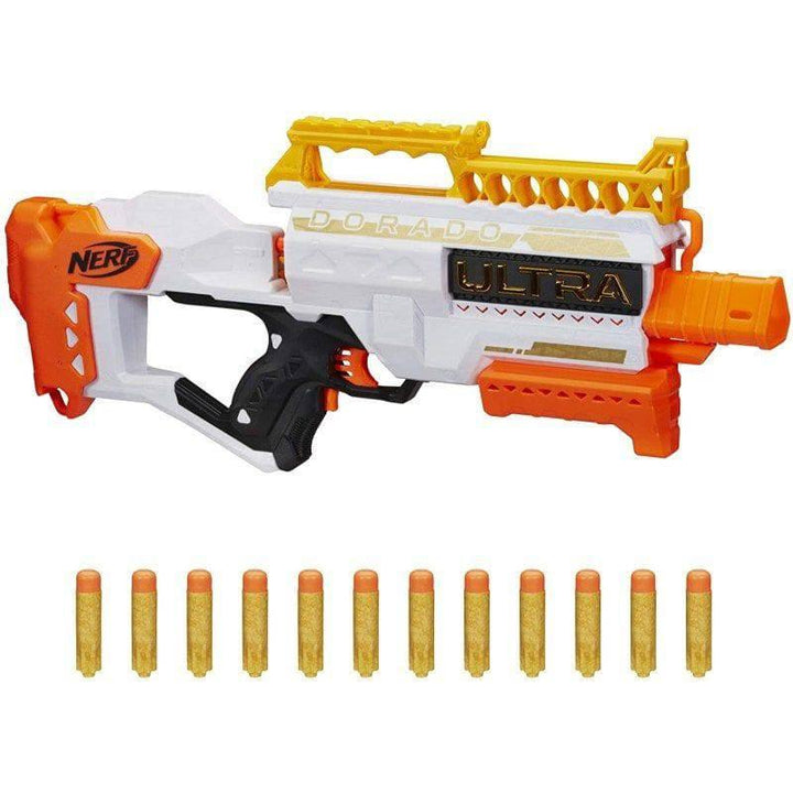 Ultra Dorado Motorised Blaster From Nerf White And Orange - 63.5x7.6x26.7 cm - F2017 - ZRAFH
