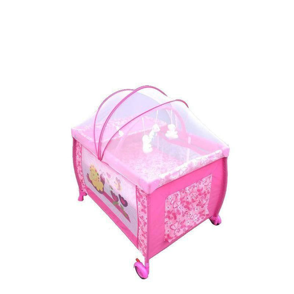 Baby Playpen With Mosquito Net From Baby Love Pink - 27-930C - ZRAFH
