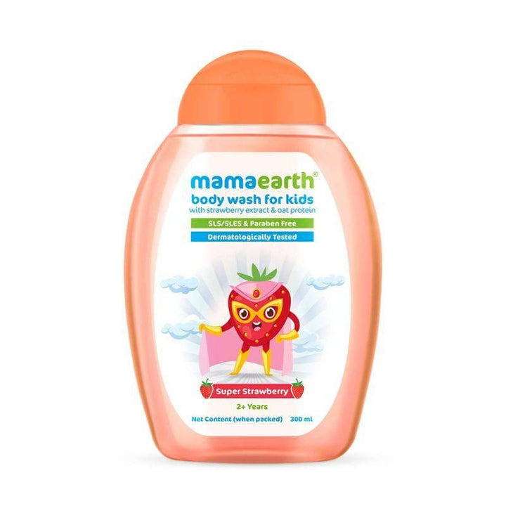 Mama earth Super Strawberry Body Wash For Kids - 300 ml - ZRAFH
