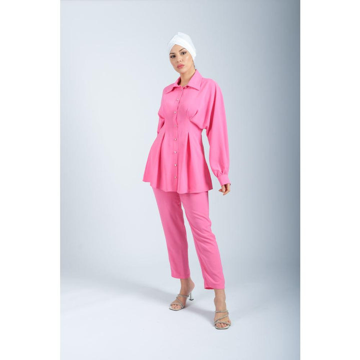 Londonella Women's Wide Long Sleeves Blouse With Pants Set - 100271 - Zrafh.com - Your Destination for Baby & Mother Needs in Saudi Arabia