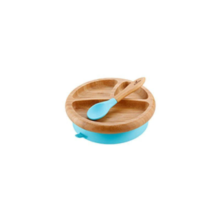 Avanchy Bamboo Suction Classic Plate + Spoon - ZRAFH