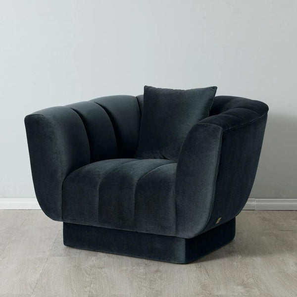 Velvet Black Chair By Alhome - Zrafh.com - Your Destination for Baby & Mother Needs in Saudi Arabia