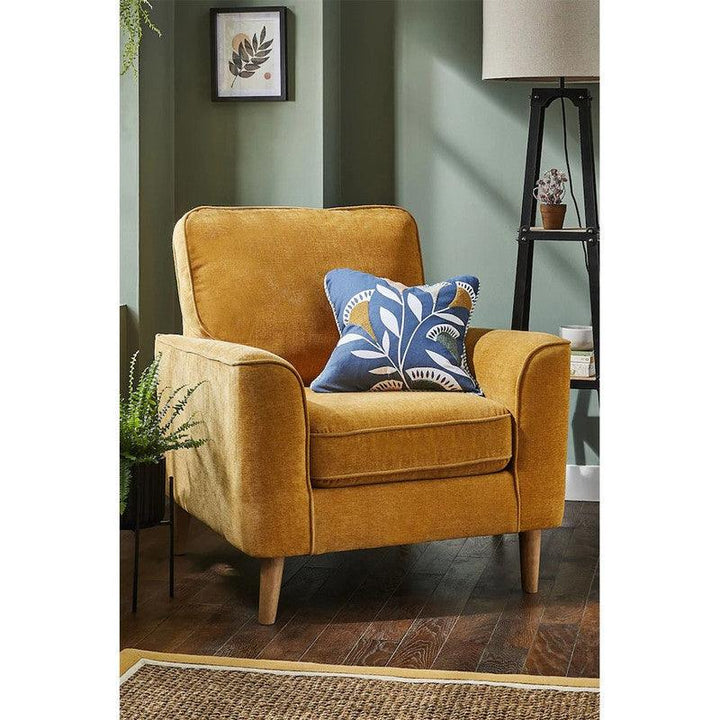 Yellow Velvet Accent Chair for Vibrant Comfort By Alhome - Zrafh.com - Your Destination for Baby & Mother Needs in Saudi Arabia