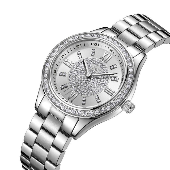 JBW Women's Mondrian 34 Watch 0.08 ctw Diamond - Stainless Steel - Silver - J6388 - Zrafh.com - Your Destination for Baby & Mother Needs in Saudi Arabia