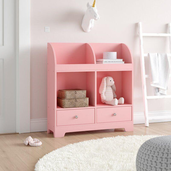 Kids Bookcase: 70x35x100 Wood, Pink by Alhome - Zrafh.com - Your Destination for Baby & Mother Needs in Saudi Arabia
