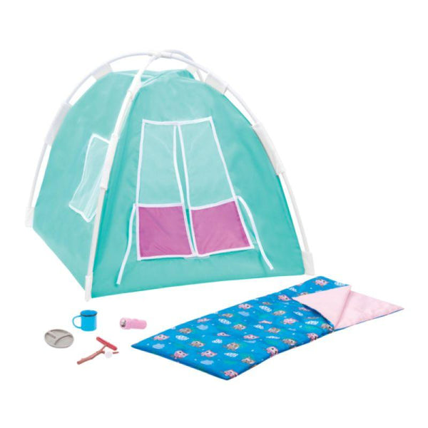 Battat Camping Accessory Set for 18-inch Dolls - Light Blue - Zrafh.com - Your Destination for Baby & Mother Needs in Saudi Arabia