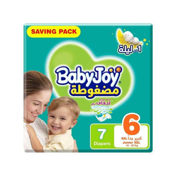 Babyjoy Saving Pack Baby Diaper No#6 Size Junior XXL - 16-25 kg - 7 Diaper - ZRAFH