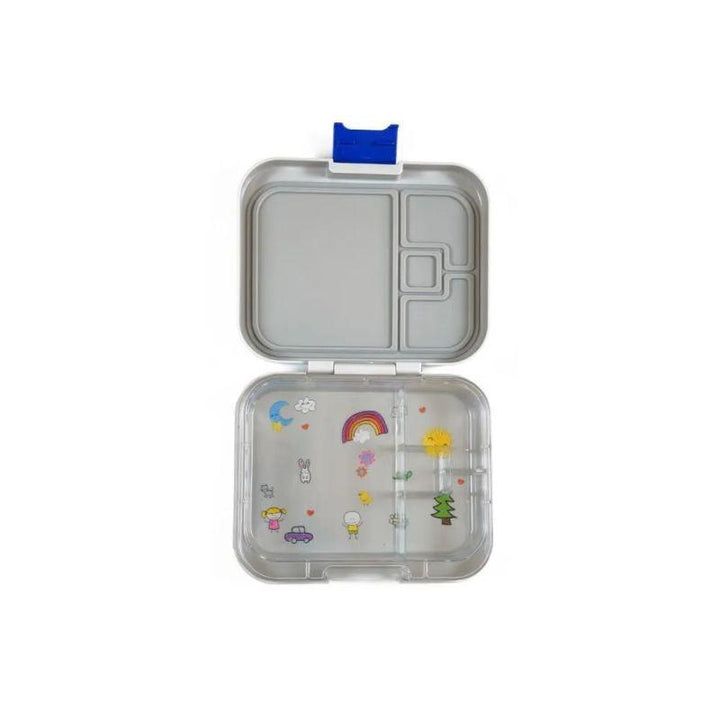 TinyWheel Bento 4 Compartments Lunch Box - Grey - Zrafh.com - Your Destination for Baby & Mother Needs in Saudi Arabia