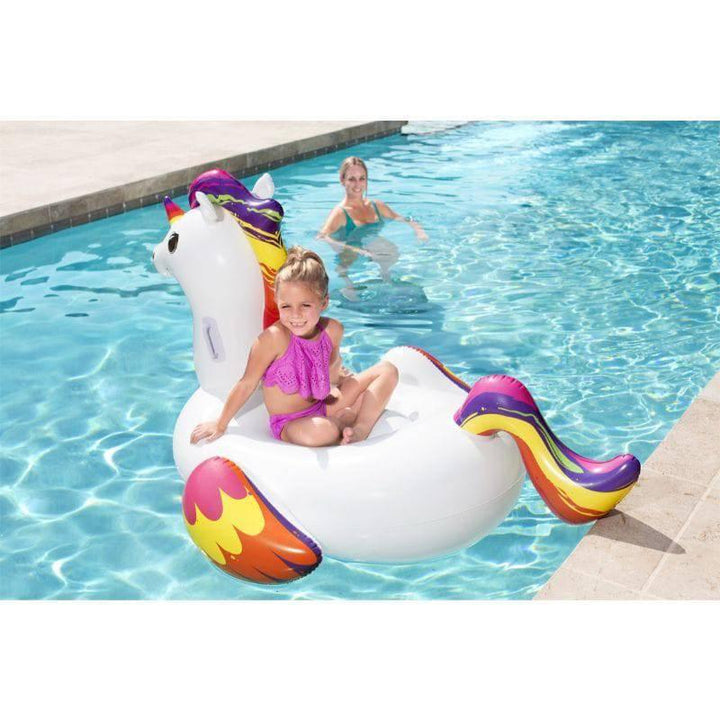 Unicorn Swimming Rider For Kids - 1.50x1.17 m White - 26-41114 - ZRAFH