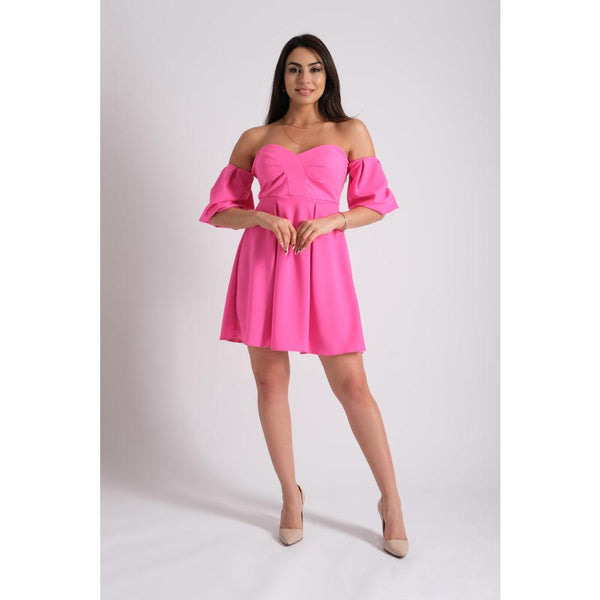 Londonella Women's Sleeveless Off-Shoulders Short Party Dress - Fuchsia - 100209 - Zrafh.com - Your Destination for Baby & Mother Needs in Saudi Arabia