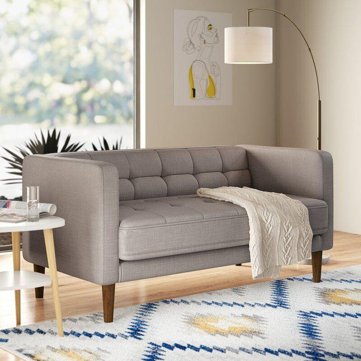 Modern Linen 2 Seater Sofa - Grey - 180x85x85 cm - By Alhome - 110113455 - Zrafh.com - Your Destination for Baby & Mother Needs in Saudi Arabia