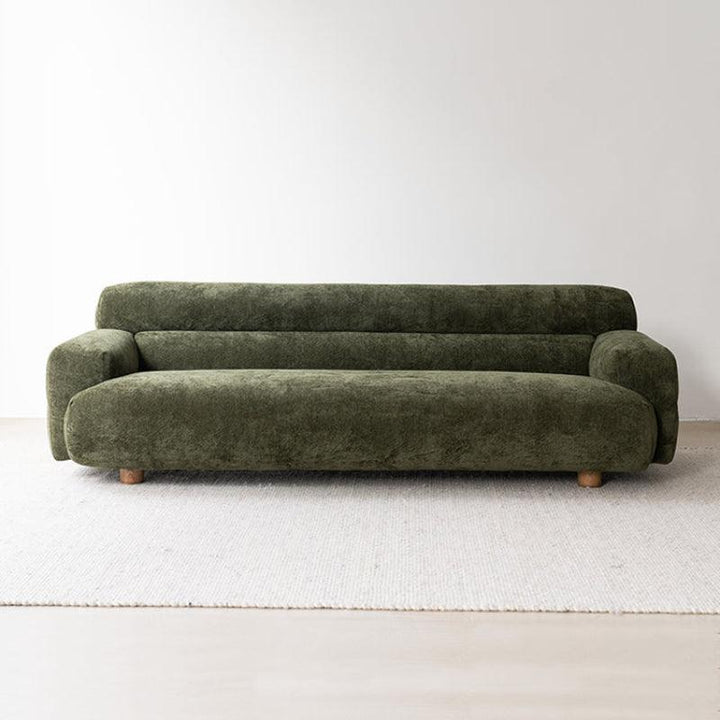 Deep Green Bouclé 3-Seater Sofa By Alhome - Zrafh.com - Your Destination for Baby & Mother Needs in Saudi Arabia