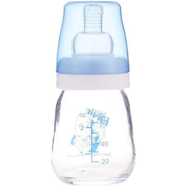 Farlin Glass Baby Feeding Bottle 60 ml - Blue - ZRAFH
