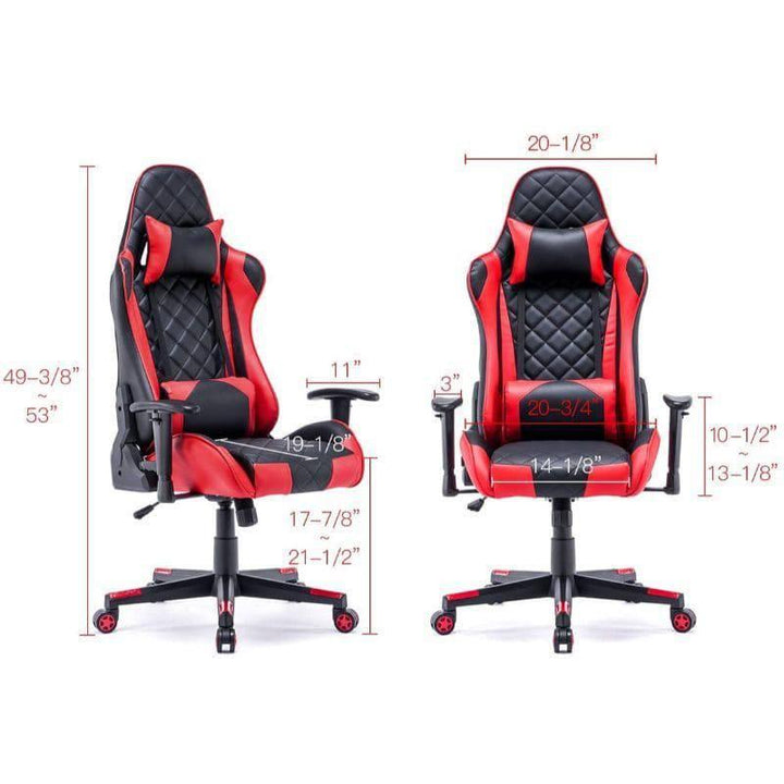 High Back Ergonomic Tsunami Gaming Chair - 29.7x21x21 cm - 27-55-8889-Black & Red - ZRAFH