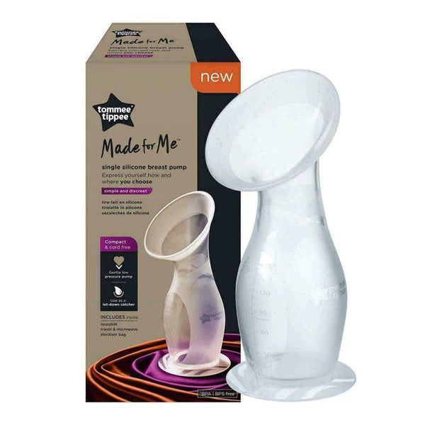 Tommee Tippee Made for Me Manual Silicone Breast Pump and Let-Down Catcher with Steriliser Bag - Zrafh.com - Your Destination for Baby & Mother Needs in Saudi Arabia