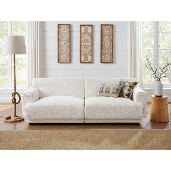 Timeless Chic: 3-Seater Bouclé Sofa in Beige By Alhome - Zrafh.com - Your Destination for Baby & Mother Needs in Saudi Arabia