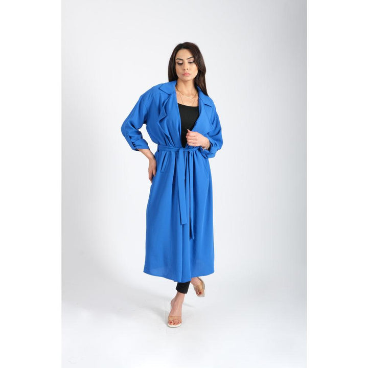 Londonella Women's Classic Long Elegant Jacket With Long Sleeves & Belt - Free Size - 100233 - Zrafh.com - Your Destination for Baby & Mother Needs in Saudi Arabia