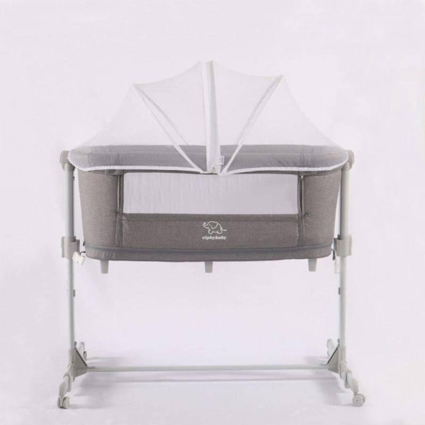 Elphybaby Baby Crib with Breathable Net - Grey - ZRAFH