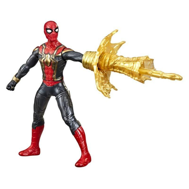 Marvel Spider-Man Deluxe Web Spin Action Figure Black&Gold Suit - 6 inch - ZRAFH
