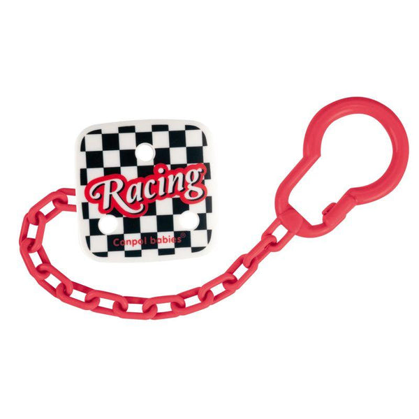 Canpol Babies "Racing" Soother Holder Racing - Red & Black - ZRAFH