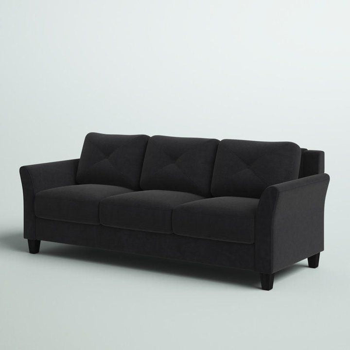 Modern Linen 3 Seater Sofa - Black - 240x85x85 cm - By Alhome - Zrafh.com - Your Destination for Baby & Mother Needs in Saudi Arabia