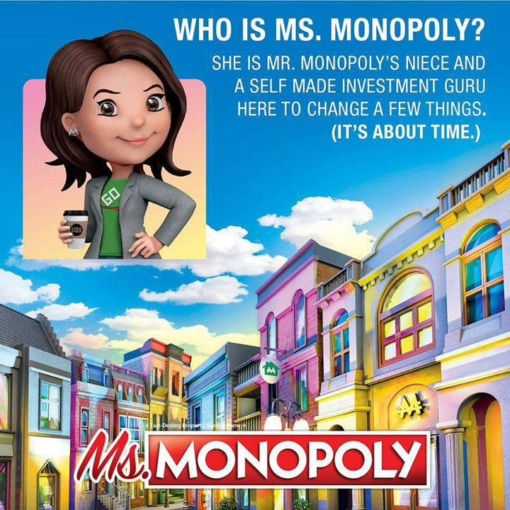 Monopoly Ms.Monopoly Board Game - Ages 8 & Up - ZRAFH