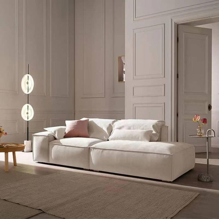 3-Seater Velvet Sofa in Classic Beige By Alhome - Zrafh.com - Your Destination for Baby & Mother Needs in Saudi Arabia