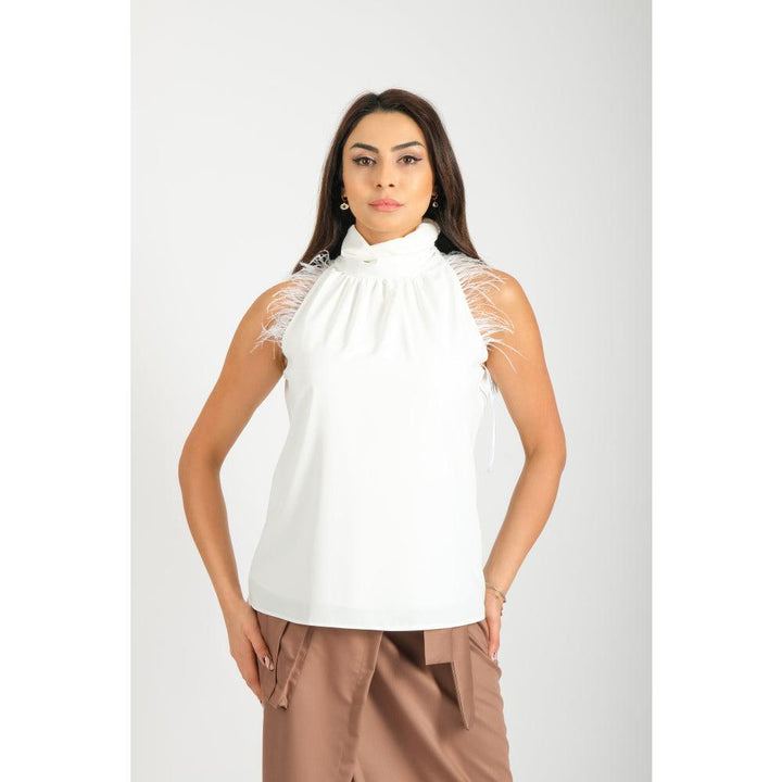 Londonella Turtle Neck Blouse - White - 100164 - Zrafh.com - Your Destination for Baby & Mother Needs in Saudi Arabia