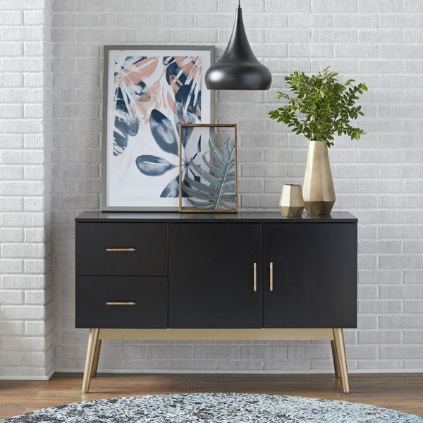 Modern Black MDF Buffet by Alhome - Zrafh.com - Your Destination for Baby & Mother Needs in Saudi Arabia