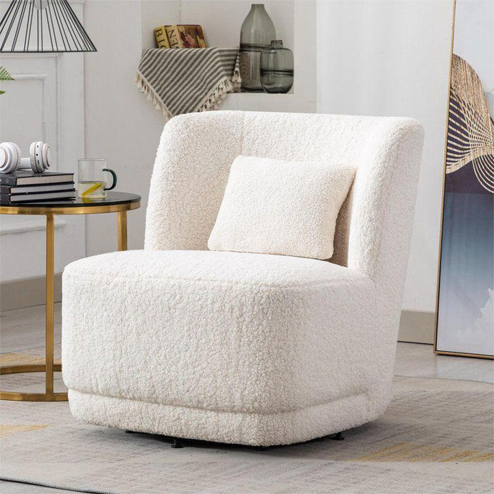 Modern Bouclé Chair - 62x62x80 cm - By Alhome - Zrafh.com - Your Destination for Baby & Mother Needs in Saudi Arabia