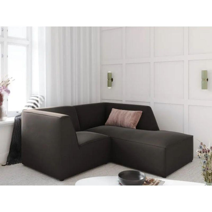 Double Velvet Corner Sofa - 200x100x85 cm - By Alhome - Zrafh.com - Your Destination for Baby & Mother Needs in Saudi Arabia