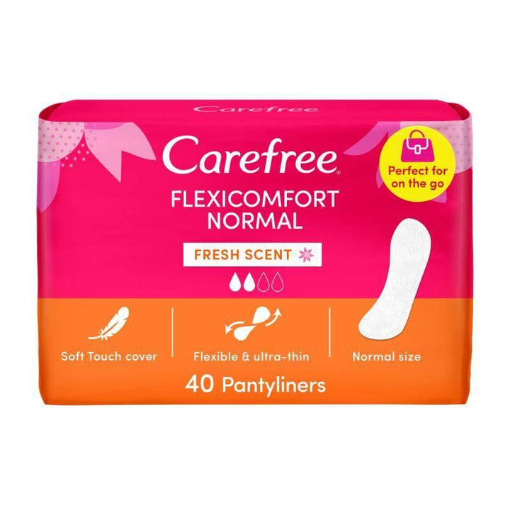 Carefree Female Napkins Flexi Comfort Refreshing Cotton - 40 Pads - 24 pack - ZRAFH