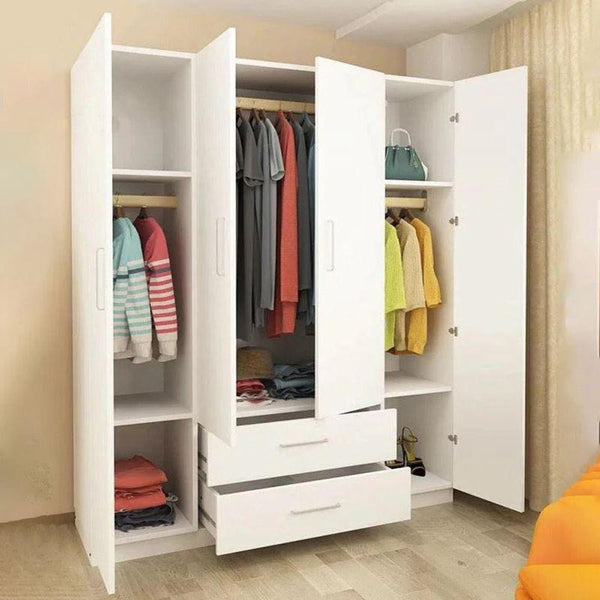 White Wardrobe with Two Doors By Alhome - Zrafh.com - Your Destination for Baby & Mother Needs in Saudi Arabia