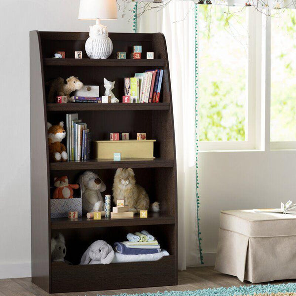 Kids Bookcase: 79x39x150 Wood, Brown by Alhome - Zrafh.com - Your Destination for Baby & Mother Needs in Saudi Arabia