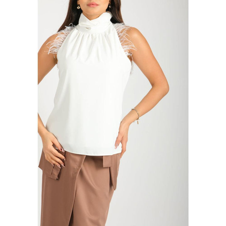 Londonella Turtle Neck Blouse - White - 100164 - Zrafh.com - Your Destination for Baby & Mother Needs in Saudi Arabia