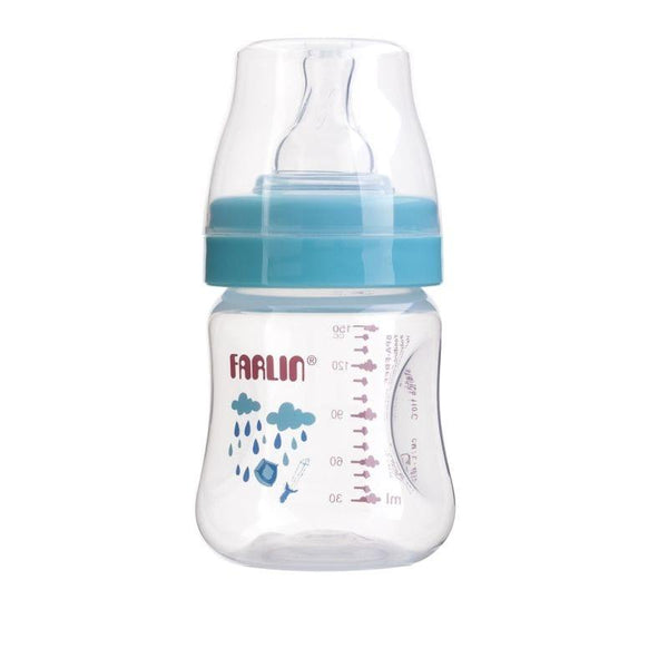 Farlin Plastic Wide Neck Feeding Bottle 150 ml - Blue - ZRAFH