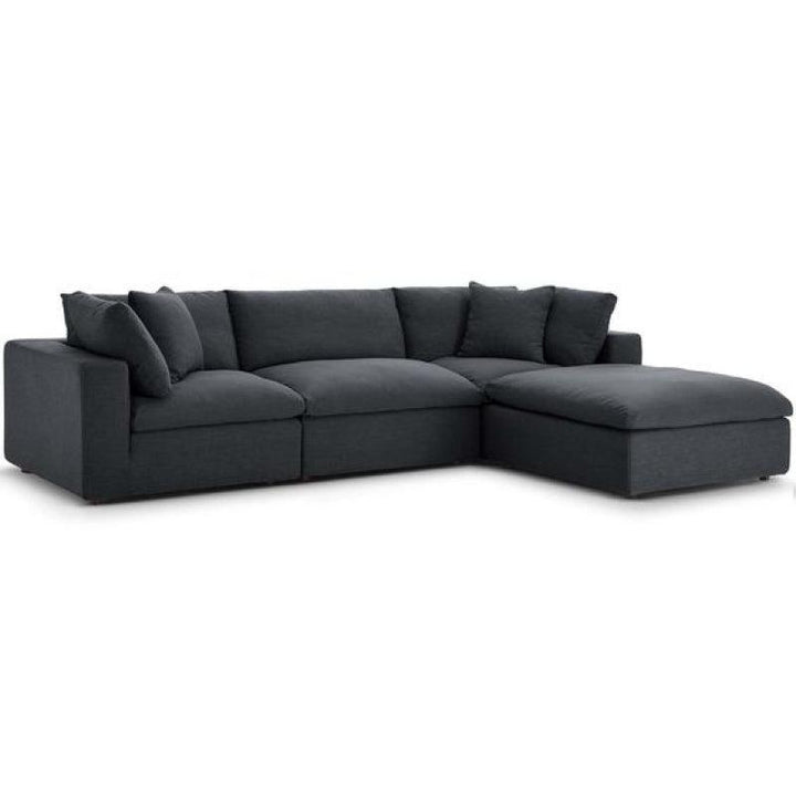 Dark Gray Velvet 3-Seater Sofa By Alhome - Zrafh.com - Your Destination for Baby & Mother Needs in Saudi Arabia