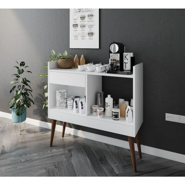 Sleek White Coffee Corner By Alhome - Zrafh.com - Your Destination for Baby & Mother Needs in Saudi Arabia