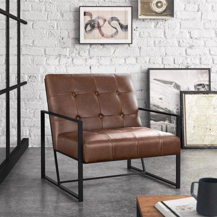 Comfortable Leather Chair - 100x85x85 cm - By Alhome - Zrafh.com - Your Destination for Baby & Mother Needs in Saudi Arabia