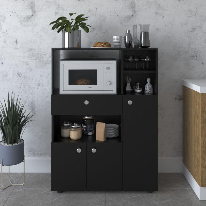 Black Coffee Corner with Shelves By Alhome - Zrafh.com - Your Destination for Baby & Mother Needs in Saudi Arabia