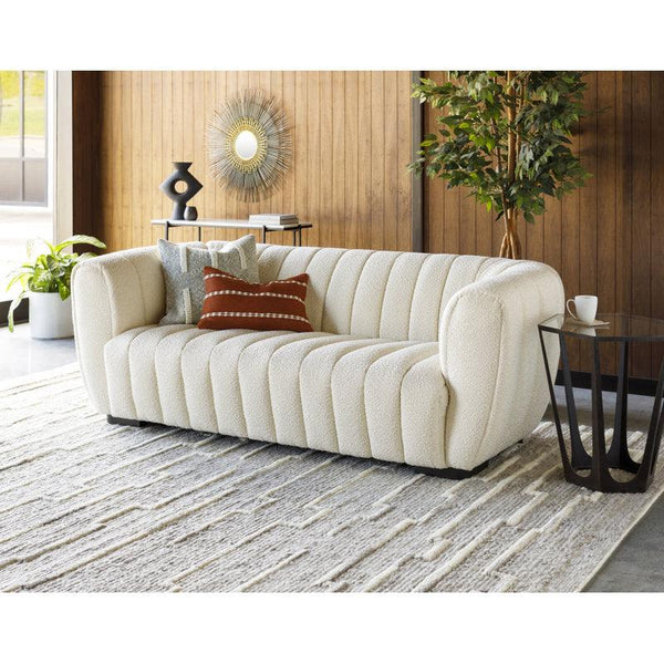 Timeless Elegance: 3-Seater Bouclé Sofa in Beige By Alhome - 110111274 - Zrafh.com - Your Destination for Baby & Mother Needs in Saudi Arabia