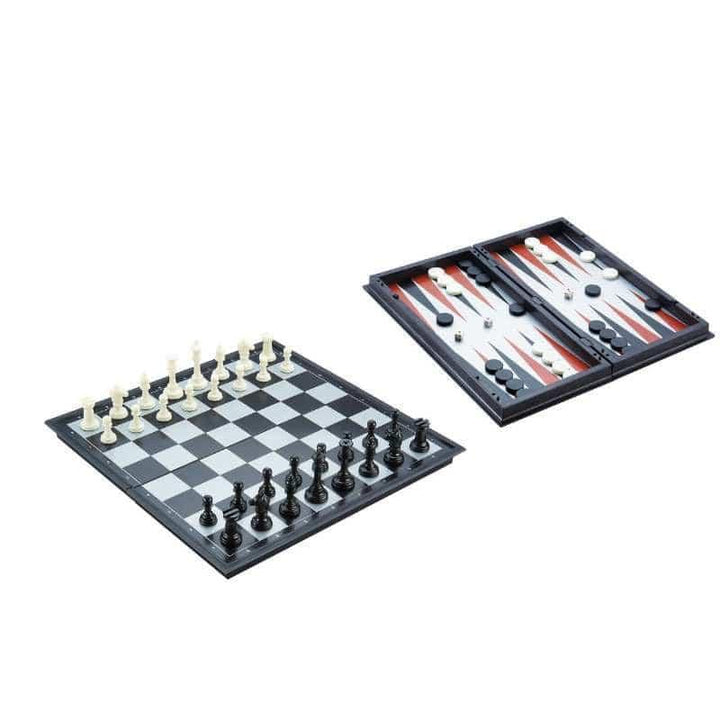 Magnetic Chess and Backgammon Game Set - 48x32x42 cm - 36-834737 - ZRAFH