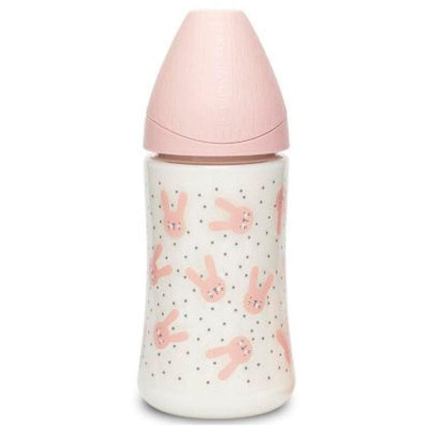 Suavinex Hygge Rabbit Baby Feeding Bottle 270 ml - Pink - ZRAFH