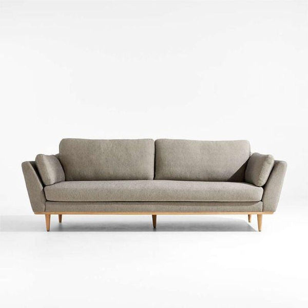 Modern Gray Linen 3-Seater Sofa Swedish Wood By Alhome - Zrafh.com - Your Destination for Baby & Mother Needs in Saudi Arabia