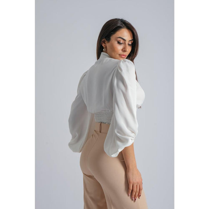 Londonella Women's Short Shirt With Long Puff-Sleeves Design - 100219 - Zrafh.com - Your Destination for Baby & Mother Needs in Saudi Arabia