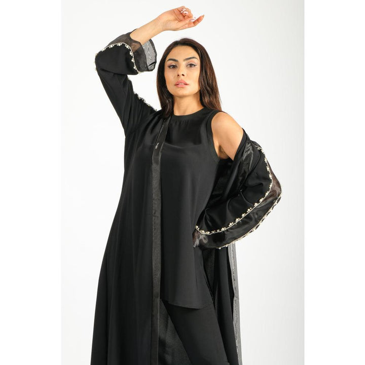 Londonella Women's Long Sleeves Abaya With Waist Belt - Black - 100239 - Zrafh.com - Your Destination for Baby & Mother Needs in Saudi Arabia