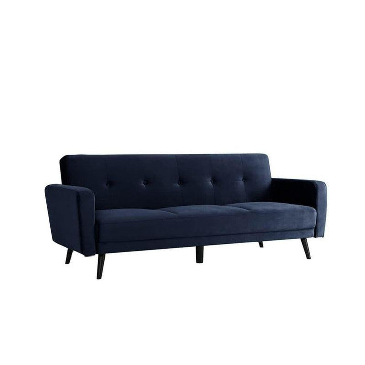 Velvet 3-Seater Sofa in Deep Dark Blue By Alhome - Zrafh.com - Your Destination for Baby & Mother Needs in Saudi Arabia