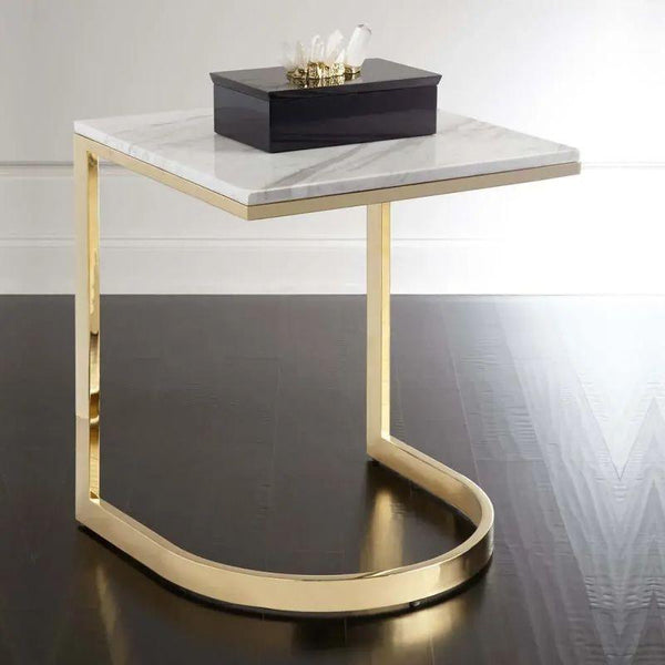 Marble Side Table for Stylish Living By Alhome - Zrafh.com - Your Destination for Baby & Mother Needs in Saudi Arabia