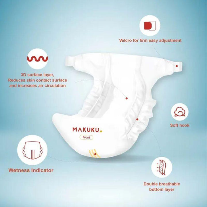 Makuku Air Diapers Slim Tape - L - Zrafh.com - Your Destination for Baby & Mother Needs in Saudi Arabia