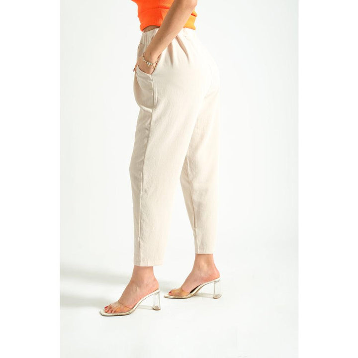 Londonella Women's Classic Wide Leg High-waisted Pants - Beige - 100237 - Zrafh.com - Your Destination for Baby & Mother Needs in Saudi Arabia